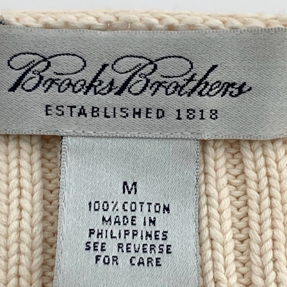 Brook Brothers Cotton Sweater Pale Pink Sz M GUC - Picture 9 of 9